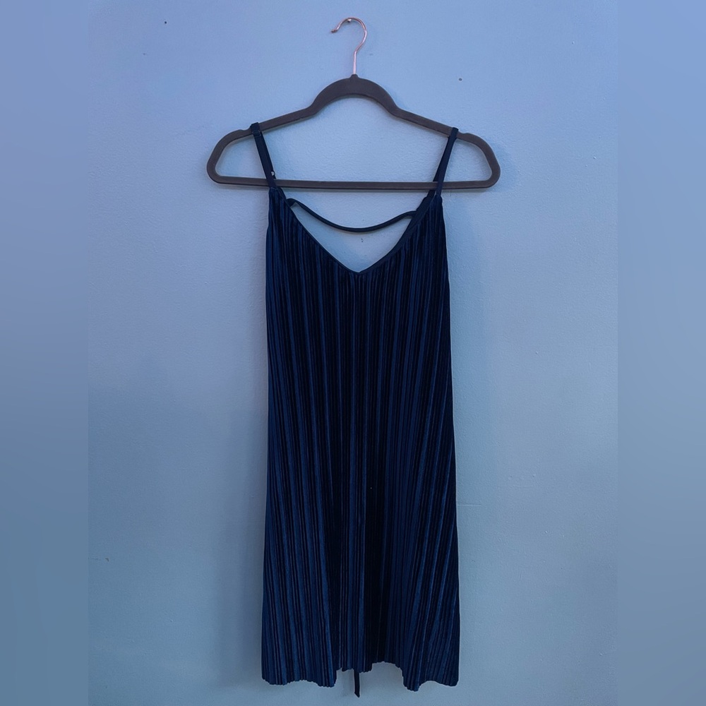 Blue Velvet Dress